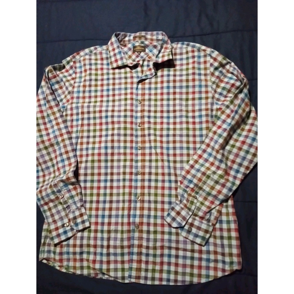 Rodd & Gunn Men's Long Sleeve Check Shirt Woven In Italy 2XL Sports Fit